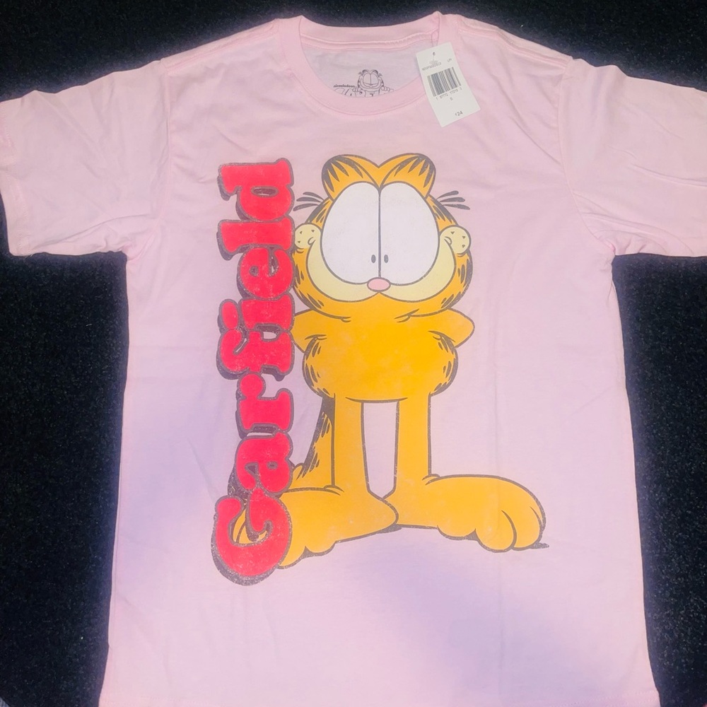 Garfield Pink Short Sleeve Tee Juniors size Small